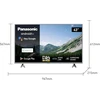 Panasonic Tx-43msw504s, 43 colių full hd led smart 2023 televizorius, android tv, erdvinis garsas, google assistant, chromecast, bright panel, hd colour engine, sidabrinis