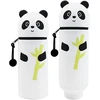 Panda silikoninis penalas animacinis penalas minkštas silikoninis 2-in-1 minkštas silikoninis krepšys Panda silikoninis penalas berniukams moksleiviams gražus stovintis penalas mergaitėms paauglėms, mėlynas, animacinis
