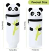 Panda silikoninis penalas animacinis penalas minkštas silikoninis 2-in-1 minkštas silikoninis krepšys Panda silikoninis penalas berniukams moksleiviams gražus stovintis penalas mergaitėms paauglėms, mėlynas, animacinis