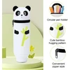 Panda silikoninis penalas animacinis penalas minkštas silikoninis 2-in-1 minkštas silikoninis krepšys Panda silikoninis penalas berniukams moksleiviams gražus stovintis penalas mergaitėms paauglėms, mėlynas, animacinis