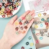 Pandahall 840 vienetų akrilinių jungiamųjų žiedų, 14 spalvų permatoma kabelinė grandinėlė, smulkios vytos grandinėlės, greito sujungimo jungtys auskarams, vėriniams, akiniams, grandinėlėms, papuošalų gamybai, 13,5 x 10 mm