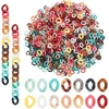 Pandahall 840 vienetų akrilinių jungiamųjų žiedų, 14 spalvų permatoma kabelinė grandinėlė, smulkios vytos grandinėlės, greito sujungimo jungtys auskarams, vėriniams, akiniams, grandinėlėms, papuošalų gamybai, 13,5 x 10 mm