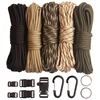Paracord 550 virvės rinkinys su sagtimis karabinais 7 gijos 4 mm 30 m
