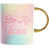 Paris Hilton Be An Icon keramikinis puodelis, 450 ml, stilingas kavos puodelis su citata, idealus kasdieniam naudojimui, plauti rankomis, 13.4 x 10.5 cm, baltas