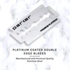 Parker Safety Razor 87r Butterfly Open Double Edge skustuvas - Traditional Short Handle - su 5 aukštos kokybės ašmenimis, chromuotas