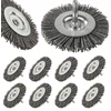 Parkside Šepetys vielinis nailoninis Ø 75 mm su 6 mm kotu, rinkinys -- 10 vnt. --