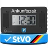 Parkwächter elektroninis parkavimo diskas su patvirtinimu automobiliui - automatinis skaitmeninis parkavimo diskas - elektrinis su patvirtinimu pagal Vokietijos kelių eismo taisykles - elektrinis parkavimo matuoklis automobiliui - juodas