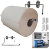 Parpyon® naujas industrialinio stiliaus tualetinio popieriaus laikiklis vonios kambariui, džiovyklė, idealiai tinka virtuvei, garažui, sporto salei, skirtas ritininio popieriaus vienkartiniams rankšluosčiams (mod.4)
