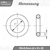 Parts and Parts O-ring žiedas 55 x 3.5 mm, aukštos kokybės Nbr 70 guminis sandariklis, Din 3771 Iso 3601 standartas, atsparus alyvai ir temperatūrai, patvarus elastomeris pramoninėms ir automobilių sandarinimo reikmėms