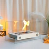 Pastatomas biokaminas stiklinis juodas arba baltas Tornado Flame