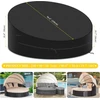 Lauko baldų komplektas Patio Plus Sun Island uždangalas, atsparus vandeniui, 420d Oxford medžiaga, su raišteliu, apvalus, atsparus žiemai, atsparus Uv spinduliams, apsauginis uždangalas, 230 x 50/90 cm, juodas