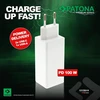 Patona Premium Gan 100 W Pd3.0 greitas įkroviklis, 2 x Usb-c prievadai, 1 x Usb-a, Qc3.0, baltas maitinimo adapteris, kompaktiškas ir galingas maitinimo šaltinis, idealus profesionalams ir dažnai naudojantiems, patvarus ir saugus