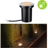 Paulmann 94732 led lauko šviestuvas įleidžiamas grindų šviestuvas auksinė šviesa atsparus vabzdžiams ip65 apvalus 110 mm 2200 k 4.3 w 320 lm 230 v nerūdijantis plienas plastikas gu10