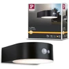 Paulmann Eileen 94570 Led saulės lauko sieninis šviestuvas su judesio davikliu Ip44 3000 K 300 lm komplekte 1 x 5,5 W šiltai balta juoda belaidė plastikinė įkraunama
