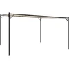 Pavėsinė, smėlio spalvos, 4x4m, audinys ir plienas, 180g/m²