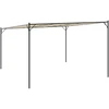 Pavėsinė, smėlio spalvos, 4x4m, audinys ir plienas, 180g/m²
