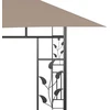 Pavėsinė su tinkleliu nuo uodų, taupe spalvos, 4x3x2,73m