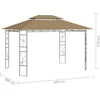 Pavėsinė, taupe spalvos, 4x3x2,7m, 160g/m²