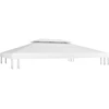 Pavėsinės uždangalas, 2 pakopų, baltas, 4x3m, 310 g/m²