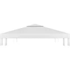 Pavėsinės uždangalas, 2 pakopų, baltas, 4x3m, 310 g/m²