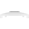 Pavėsinės uždangalas, 2 pakopų, baltas, 4x3m, 310 g/m²