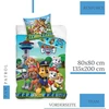 Paw Patrol patalynės užvalkalų komplektas 135 x 200 cm, 80 x 80 cm, medvilnė · vaikiška patalynė mergaitėms ir berniukams · 2 dalys · 1 pagalvės užvalkalas 80 x 80 cm + 1 antklodės užvalkalas 135 x 200 cm
