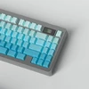 Pbt gradient keycaps 125 klavišų cherry profile heat sublimation keycap, skirti mx cherry mechaninei klaviatūrai (violetinė gradient)