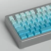 Pbt gradient keycaps 125 klavišų cherry profile heat sublimation keycap, skirti mx cherry mechaninei klaviatūrai (violetinė gradient)