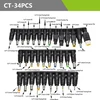Pd į Dc adapterio kabelis, 5v/9v/12v/15v/20v, maršrutizatoriaus kabelis Usb boost keitiklis Dc skaitmeninis ekranas, 34 Dc keitiklio galvutės, Typec Male į Dc5521 Male maitinimo kabelis su Dc keitiklio galvutėmis