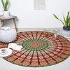 Peacock Mandala gobelenas, 182.9 cm aukso žalumo apvali staltiesė hipių sienų dekoracija trippy gobelenai bohemiška boho patalynė indiška rankų darbo gryna medvilnė