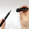 Pentel Tradio Fountain Pen Juodas and Baltas Edition su aukštos kokybės trf94 a-c iridžio plunksnos korpusu, juodas
