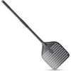 Perforuotas picos kastuvas pagamintas iš kieto anoduoto aliuminio, 30 cm / 12 colių picos mentė su ilga nuimama rankena, 112 cm bendro ilgio metalinis duonos kastuvas picos serveris picų kepimui