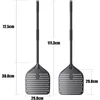 Perforuotas picos kastuvas pagamintas iš kieto anoduoto aliuminio, 30 cm / 12 colių picos mentė su ilga nuimama rankena, 112 cm bendro ilgio metalinis duonos kastuvas picos serveris picų kepimui