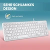Perixx Periboard-213w Usb klaviatūra su skaičių bloku, balta
