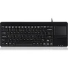 Perixx Periboard-515 H Plus klaviatūra su jutikliniu kilimėliu (qwerty Us išdėstymas), laidinis Usb jungtis su 2 x Usb šakotuvais, tinka profesionaliam ar pramoniniam naudojimui