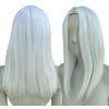 Perukas balta long bob pusilgis be kirpčiukų, balti termorezistiniai plaukai cosplay