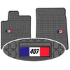 Peugeot 407 2004-2011 Guminiai kilimėliai Prismat Priekis automobiliui + Emblema