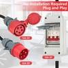 Pfloge® Cee adapteris, 32a į 16a adapteris su grandinės pertraukikliu 5 kontaktų 400v jungtis didelės srovės adapteris, Ip 44, Cee ilginamasis laidas 1 m
