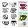 Ph pandahall arbatos puodelių skaidrus silikoninis antspaudas kavos puodeliams, skaidrus antspaudas žurnalams, scrapbooking'ui, nuotraukų albumams, šventinėms kortelėms, dovanų etiketėms, "pasidaryk pats" amatams