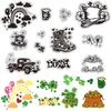 Ph pandahall skaidrūs antspaudai su dobilų lapų motyvu Šv. patriko dienai, skaidrus antspaudas automobiliui, dekoratyviniai skaidrūs antspaudai kortelių gamybai, scrapbooking'o antspaudų albumų amatams