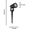 Philips Lauko žemos įtampos prožektoriai Caper, 3 vnt. rinkinys, 3 x 1,5 W, 24 V, 2700 Kelvinų, Ip67 atsparūs vandeniui, juodi