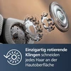 Philips Shaver S9000 elektrinis skustuvas skirtas šlapiam ir sausam skutimui, Lift & Cut skutimosi sistema ir Skiniq technologija, išlankstomas trimeris, valymo stotelė, įkrovimo stotelė, kelioninis dėklas, chromo sidabro spalvos, S9975/54