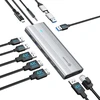 Phixero 10-in-1 Usb C dokas su Displaylink, 2 monitorių palaikymas 4k @ 60hz, skirtas Mac M1/m2, Windows, su 2-in-1 Usb laidu, 2 Hdmi ir 2 Displayport, 100w Pd, 3 Usb 3.2 [10 Gbps], Ethernet, Audio
