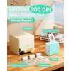 Phomemo mini spausdintuvas, M02 Pro Tiny 300 Dpi mini spausdintuvas išmaniesiems telefonams, kišeninis spausdintuvas, bluetooth terminis spausdintuvas su 3 popieriaus ritinėliais, lipdukų spausdintuvas mokymosi užrašams, nuotraukoms, etiketėms