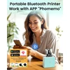 Phomemo mini spausdintuvas, M02 Pro Tiny 300 Dpi mini spausdintuvas išmaniesiems telefonams, kišeninis spausdintuvas, bluetooth terminis spausdintuvas su 3 popieriaus ritinėliais, lipdukų spausdintuvas mokymosi užrašams, nuotraukoms, etiketėms