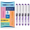 Pilot Pen Pilot V Pen - ištrinamas vienkartinis plunksnakotis - 0,6 mm galiukas - vidutinė linija - 5 vnt. piniginė - violetinis rašalas