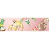Pink Anna Wand lipni vaiko kambario bordiūras pagamintas Vokietijoje tapetų bordiūras 450 x 11,5 cm sienų lipdukas mergaitėms ir berniukams Jolly Jungle Rožinė