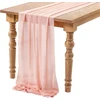 Pink Stalo takelis Chiffon Rožinė, 70 x 300 cm stalo takelis staltiesė, romantiškas vestuvių takelis, tiulio stalo takelis, dekoratyvinis audinys, skalbiamas, moderni svajonė gimtadienio vakarėliui, vakarienei, mergvakariui (d)
