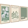 Plakatas Modernių plakatų rinkinys iš 3 dalių, 50 x 70 cm, stilingas matisse pastelinis plakatų koliažas su derančiais paveikslėliais, sienų dekoracija, be rėmelių