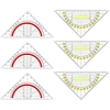 Plandlelee geometriniai trikampiai, 6 plastikinių liniuočių rinkinys, lanksčios liniuotės, su pagalbine sagtimi, lengva piešti grafiką, tinka studentams, biurui, dizainerių tapybai